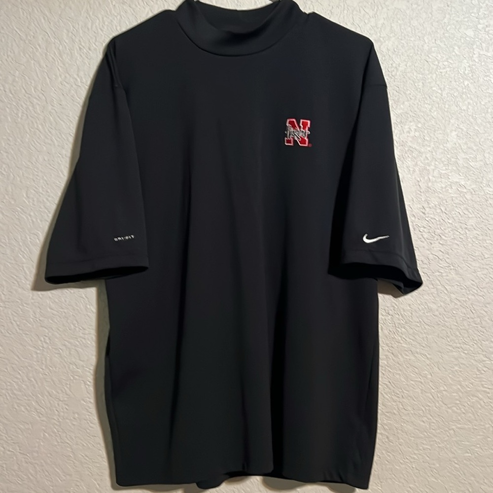 Vintage Mens Nike Nebraska Cornhuskers Coaches mock neck